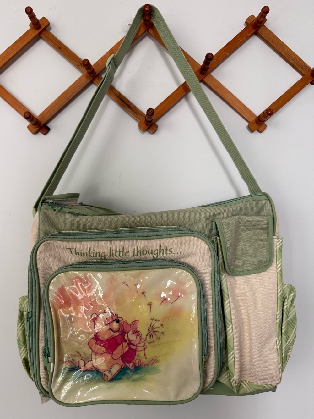 Vintage Winnie The Pooh Baby Diaper Bag Thinking Little Thoughts 18x13